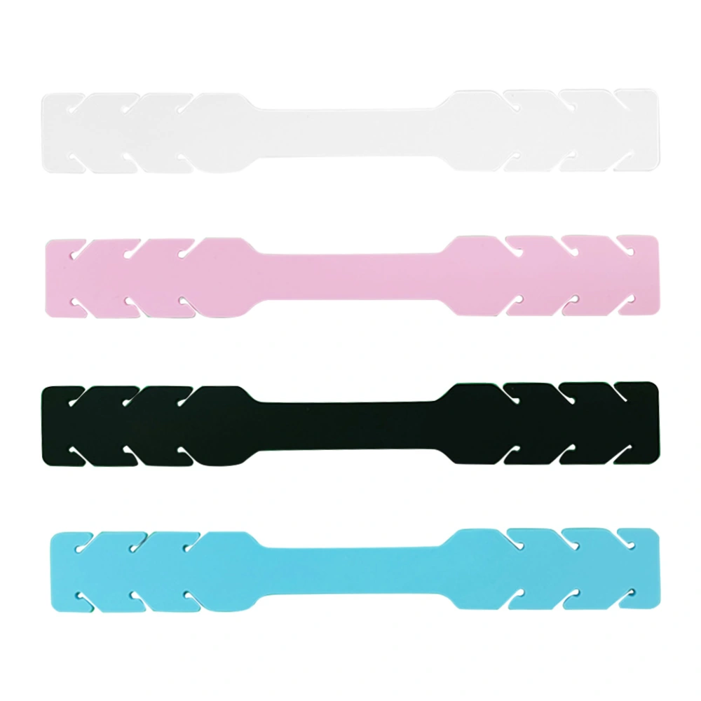 20pcs Non-slip Mask Band Extension Buckle Adjustable Mask Ropes Buckle Durable Mask Accessories for Outside Daily Use (Blue + Black + Transparent + Pink)