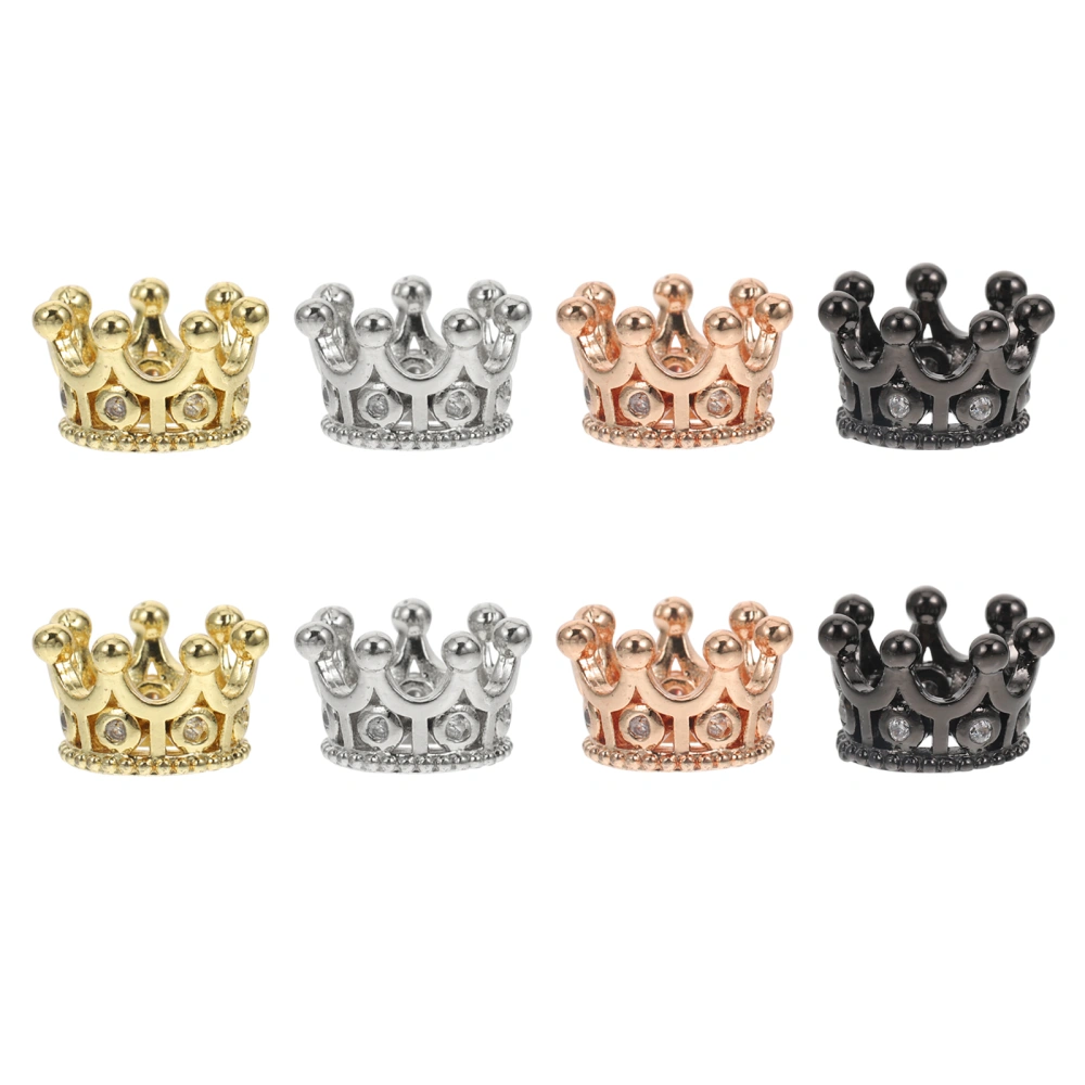 8Pcs Crown Pendant Base Decorative Gemstone Base Pendant Holder Jewelry Parts