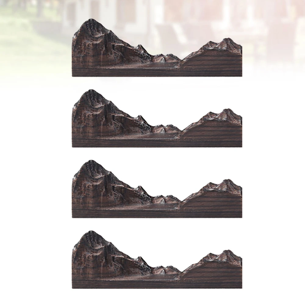 2pcs DIY Crystal Epoxy Mould Mountain Landscape Handmade Lovers Gifts for Decor (Ebony Mountain)