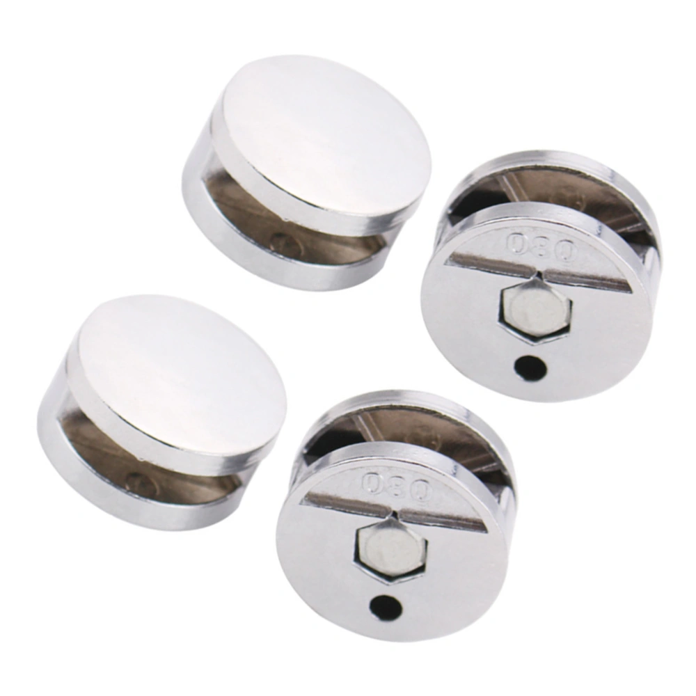 4pcs Mirror Mount Clips Mirror Floating Glass Clip Wall-mounted Mirrors Bracket