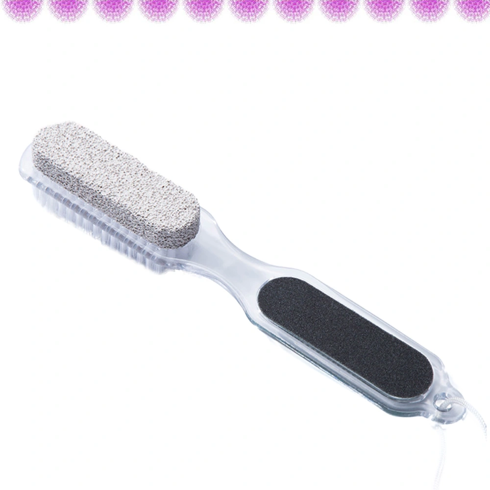 2pcs 4 in 1 Pedicure File Rasp Double Sided Callus Remover with Pumice Stone Nail Brush Foot File