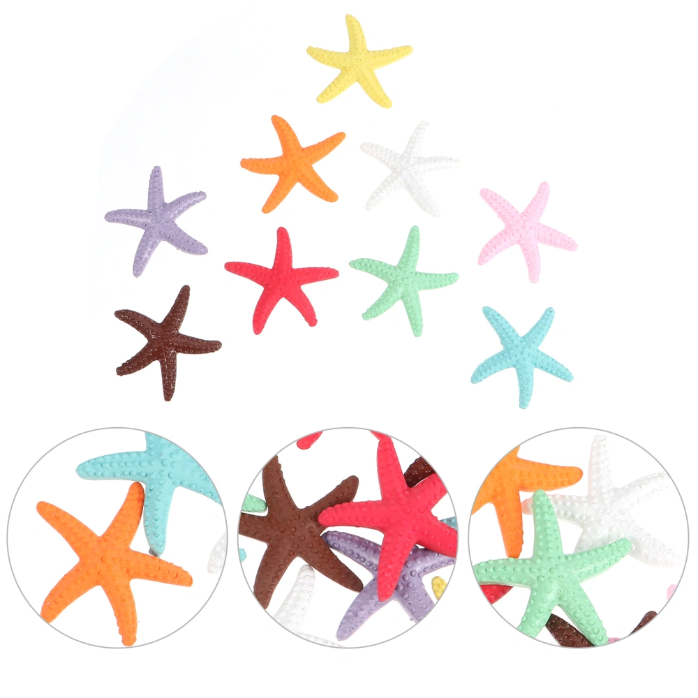 18pcs Fish Tank Layout Artificial Sea Star Ornament Resin Craft Aquarium Decor