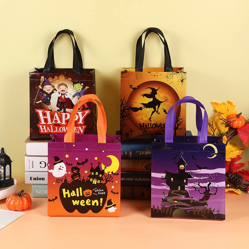 8 pcs Halloween Gift Bags Reusable Gift Wrapping Bags Halloween Gift Packaging Bags