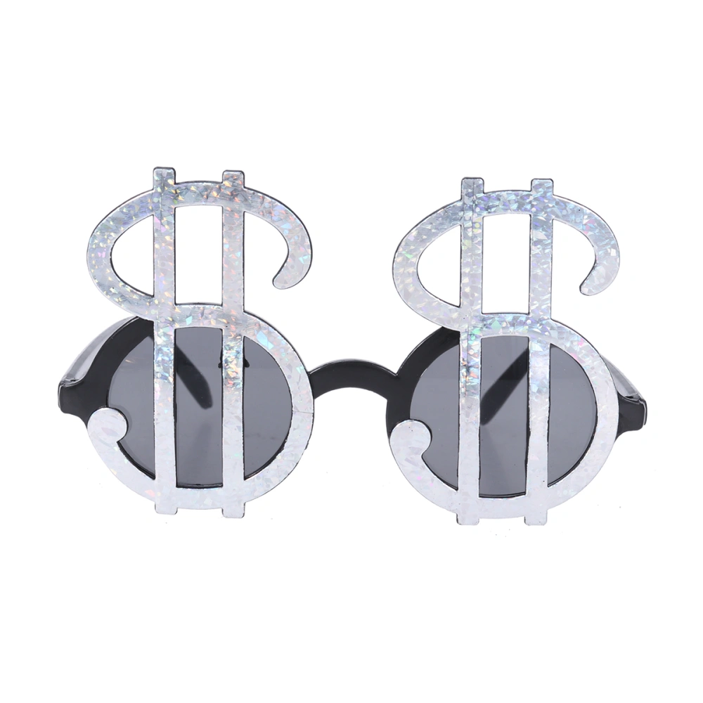 Plastic Dollar Symbol Design Sunglasses Party Favors Eyeglass Party Supplies for Halloween Masquerade (Silver)