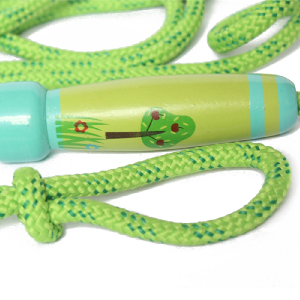 Wooden Handle Jump Rope Jumping Exercise Equipment Cartoon Skipping Rope for School Home Students Kids Children (Forest Style)