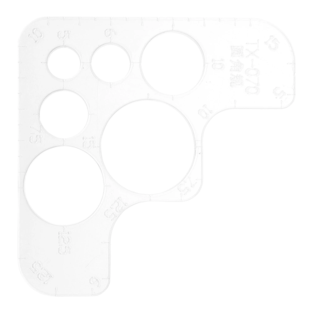 Circle Corner Ruler Acrylic Cutting Stencil Template Acrylic Circle Template