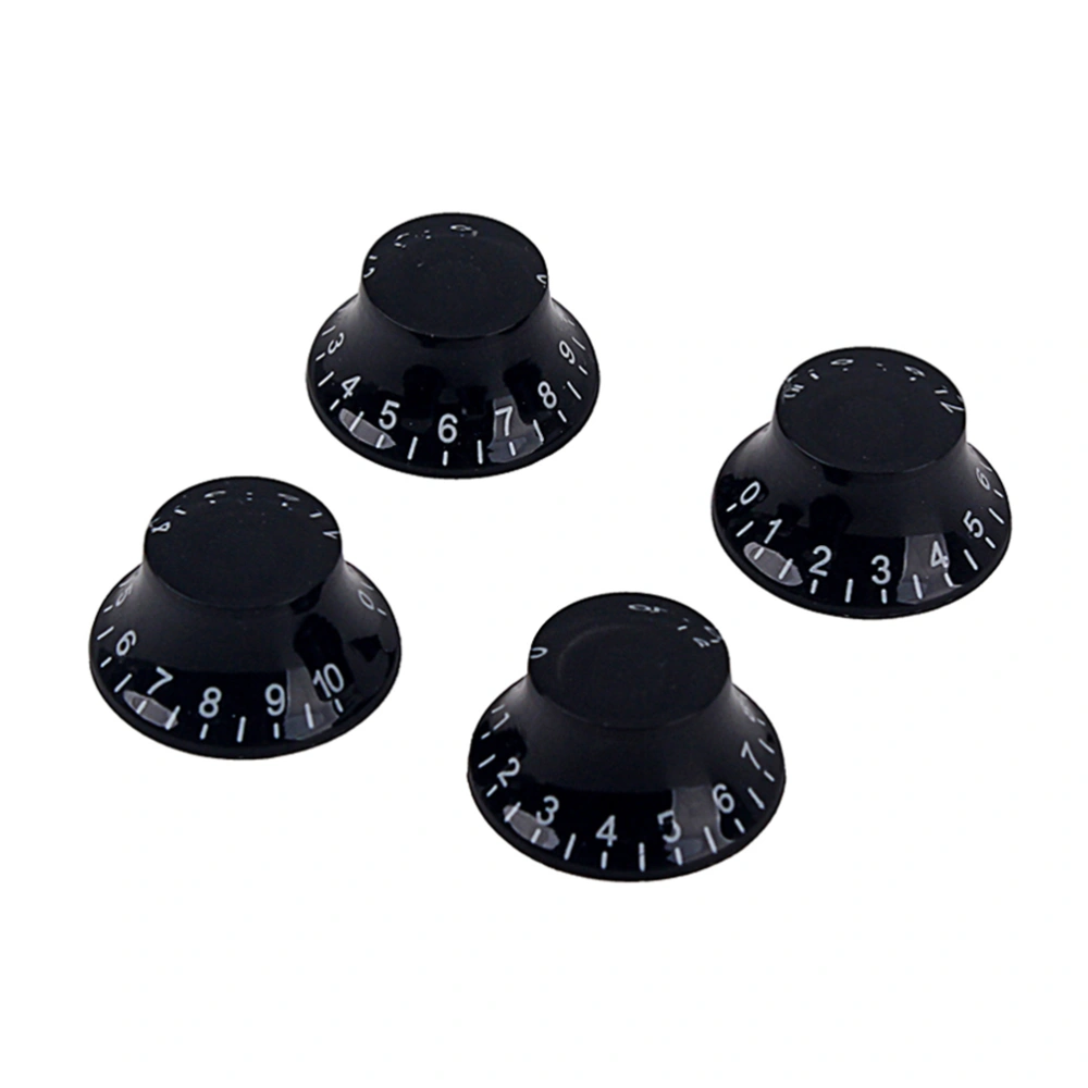 4pcs Round Guitar Knobs Volume Tone Control Knobs Rotary Knobs Epiphone Style Electric Guitar Parts Replacement GD29 (Black)