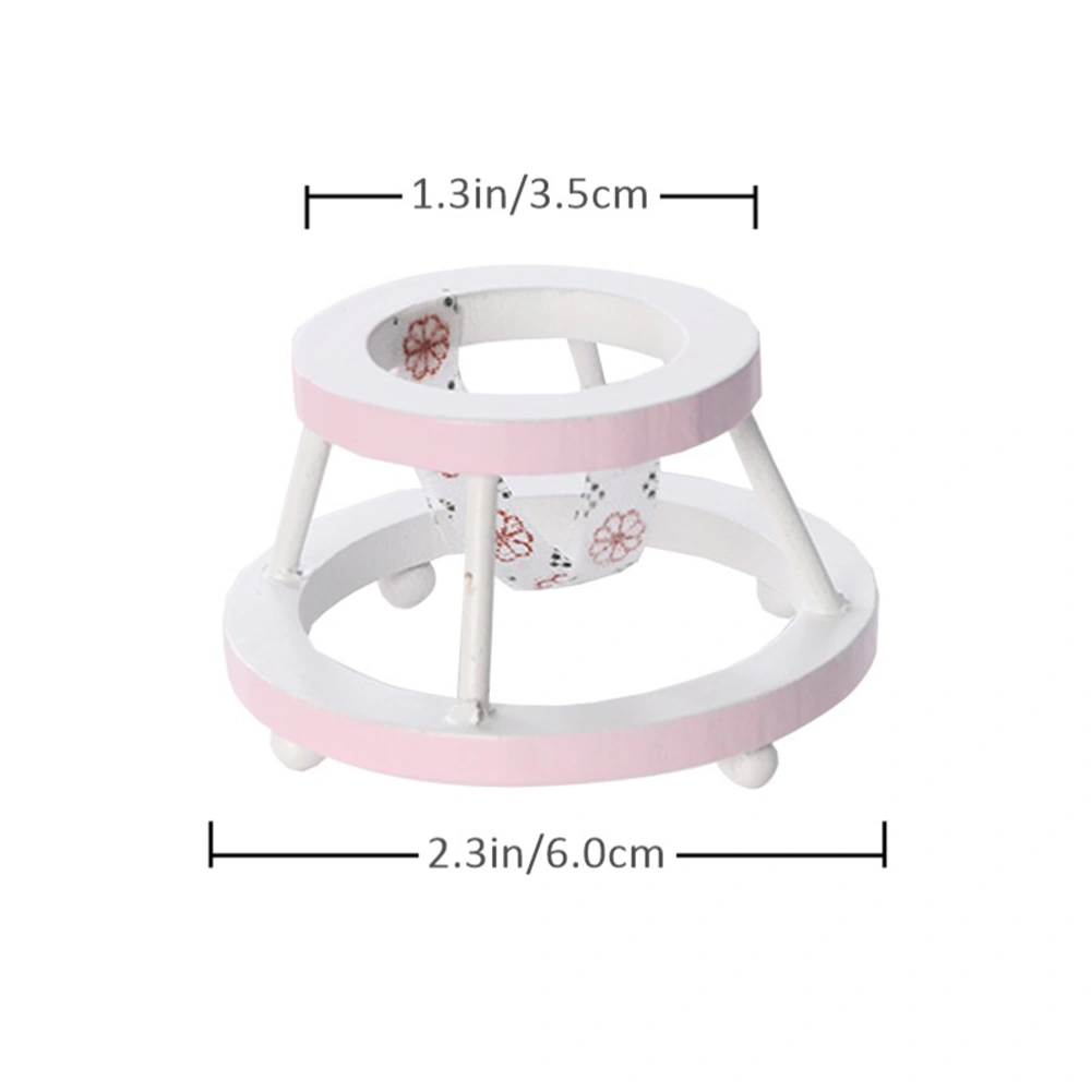 1pc Baby Walker Prop Mini House Baby Walker Model Mini House Decoratio Accessory