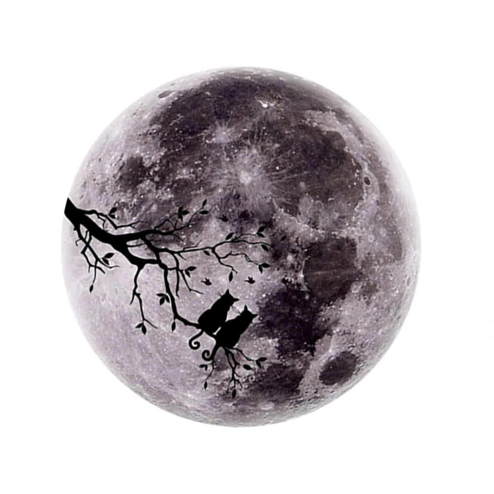 Glow in the Dark Wall Decals Forest Animals with Moon Backgroud Removable Wall Sticker(004)