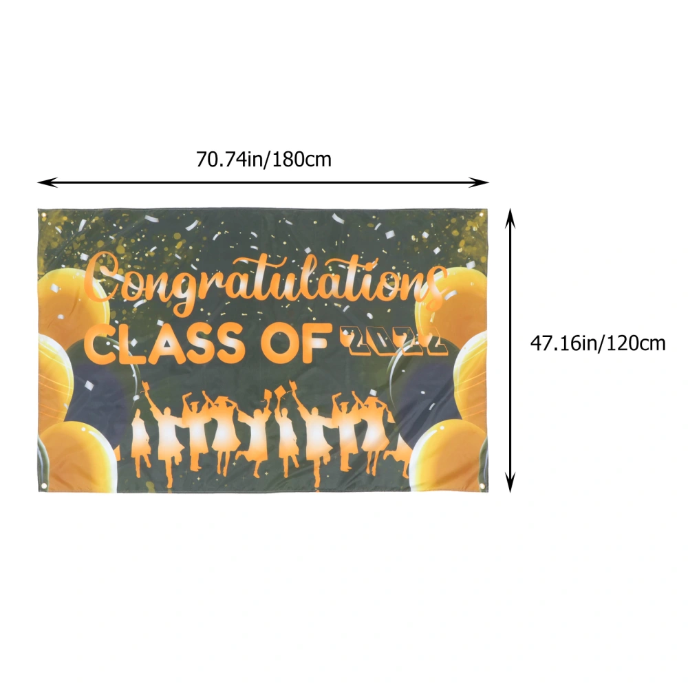 Creative 2022 Graduation Banner Celebration Hanging Banner Party Backdrop Decor