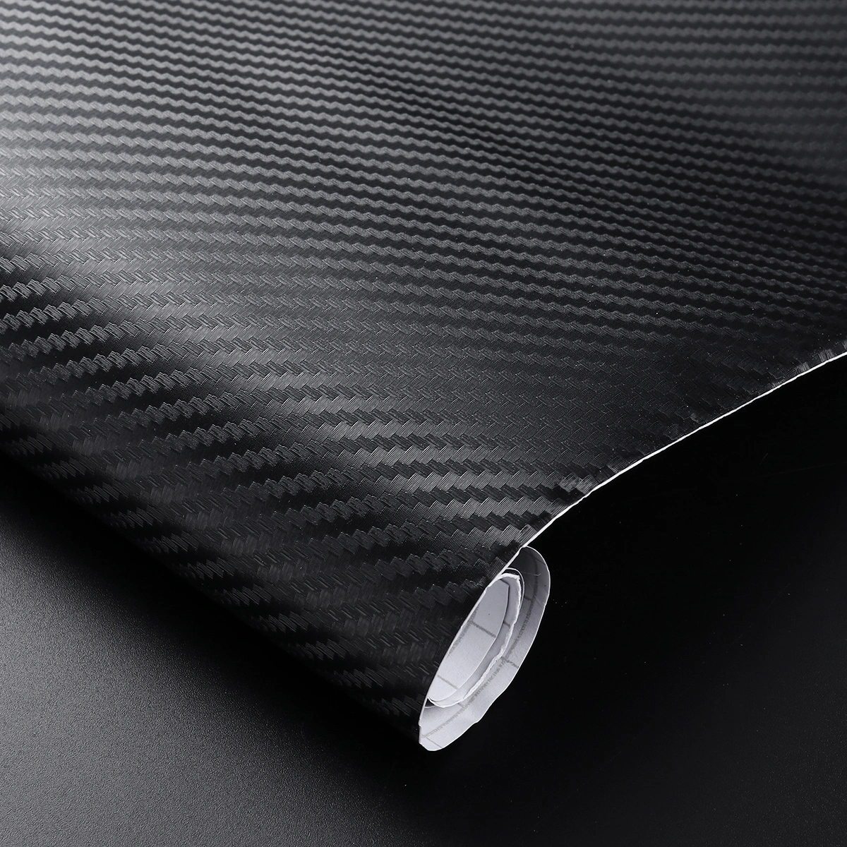 3D Carbon Fiber Wrap Roll DIY Sticker for Car Auto Vehicle Decor 127x20cm (Black)