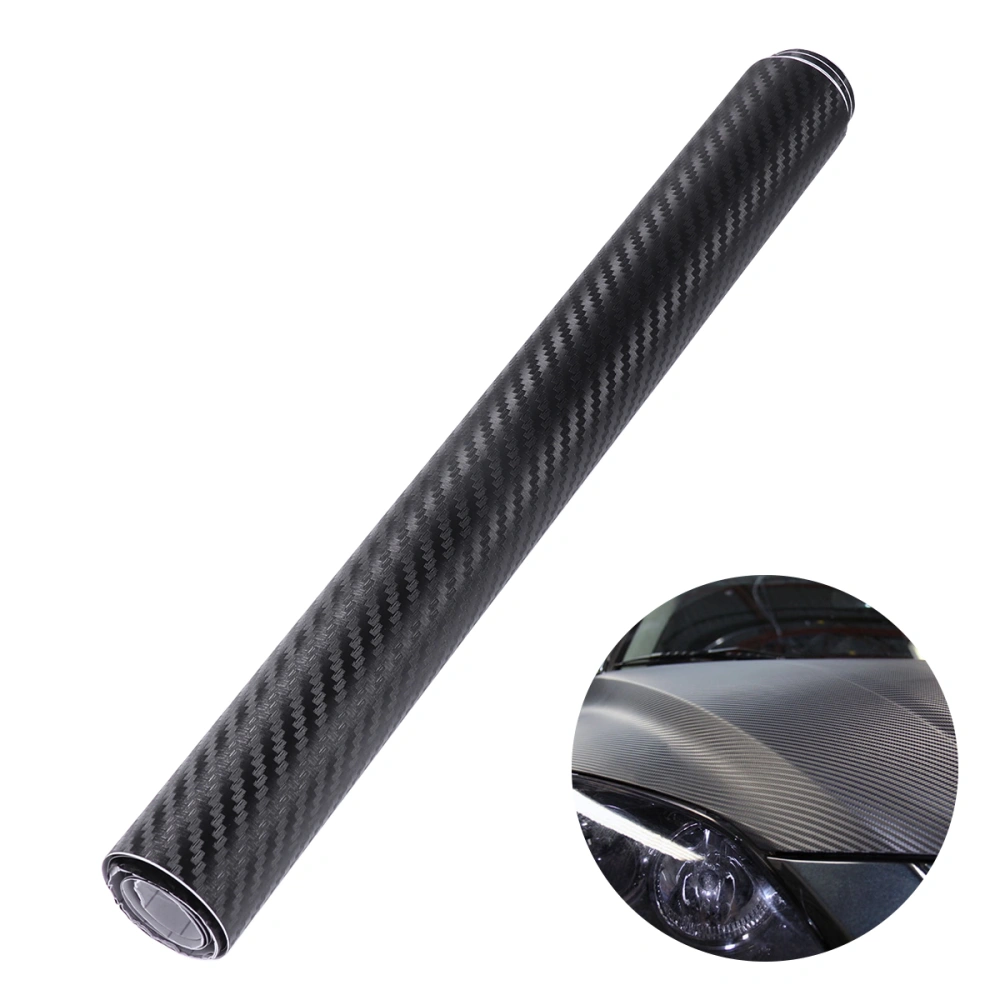 3D Carbon Fiber Wrap Roll DIY Sticker for Car Auto Vehicle Decor 127x20cm (Black)