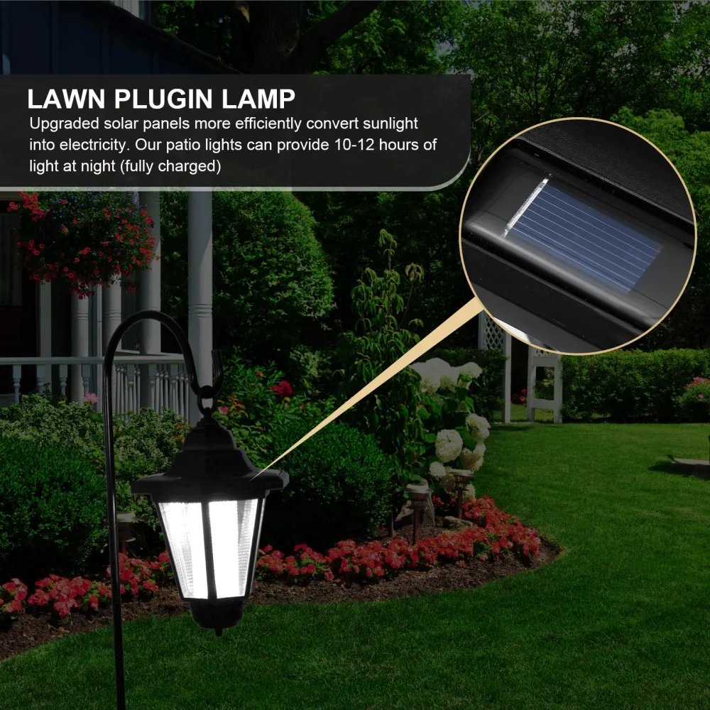 1pc Solar Power Lawn Lamp LED Yard Ground Lamp Outdoor Light for Decor