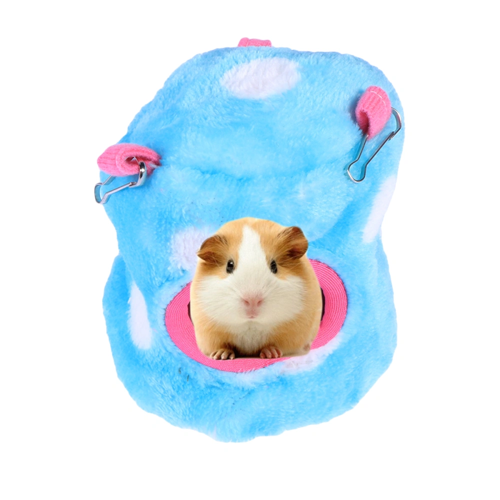 Pet Nest Flannel Warm House Hamster Mouse Rat Squirrel Small Animal Home Hanging Bed - Size XS (Random Color)