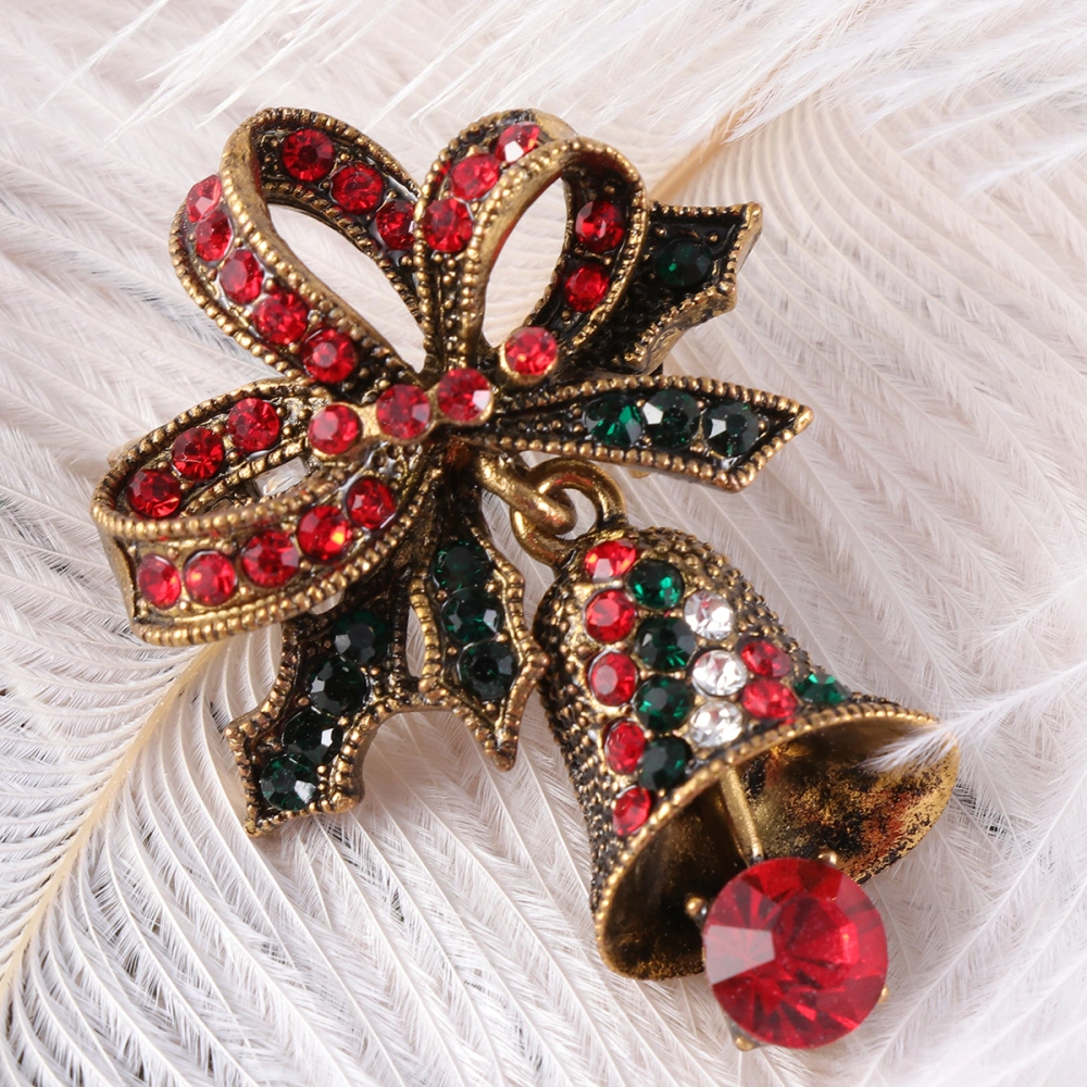 Christmas Brooch Xmas Crystal Rhinestone Brooch Pin Breastpin Party Jewelry Clothing Accesories Gift （XD-8277）