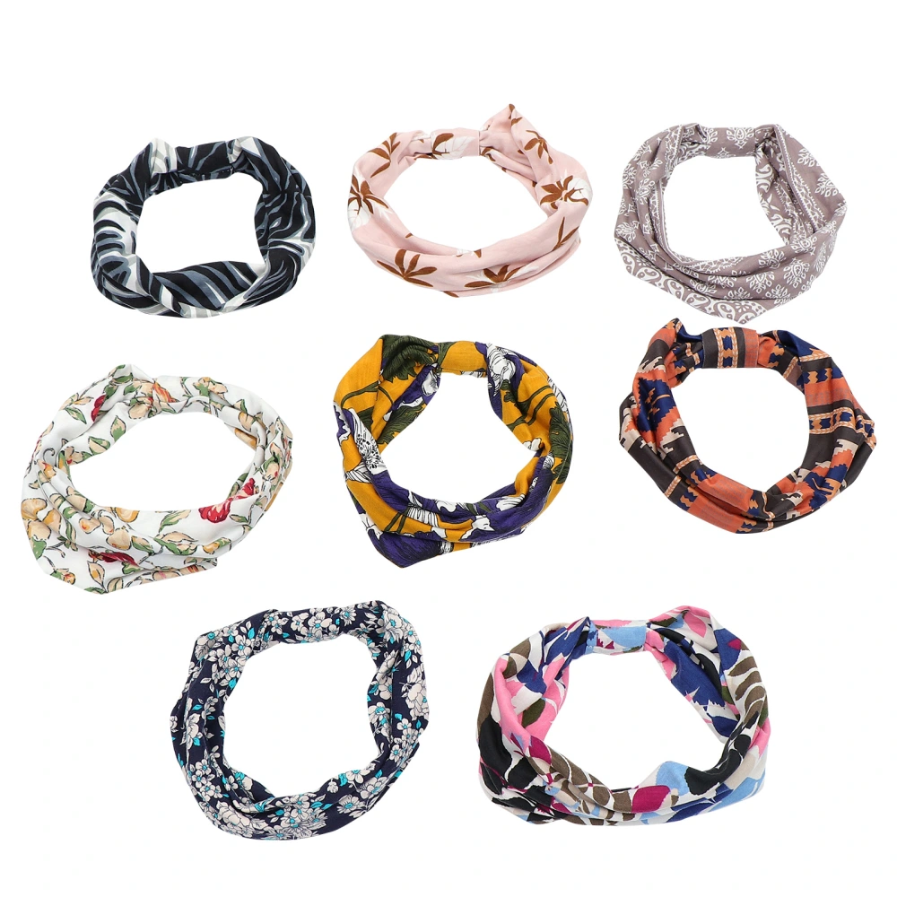 8Pcs Comfortable Headbands Breathable Headbands Sports Head Decorations (Assorted Color)