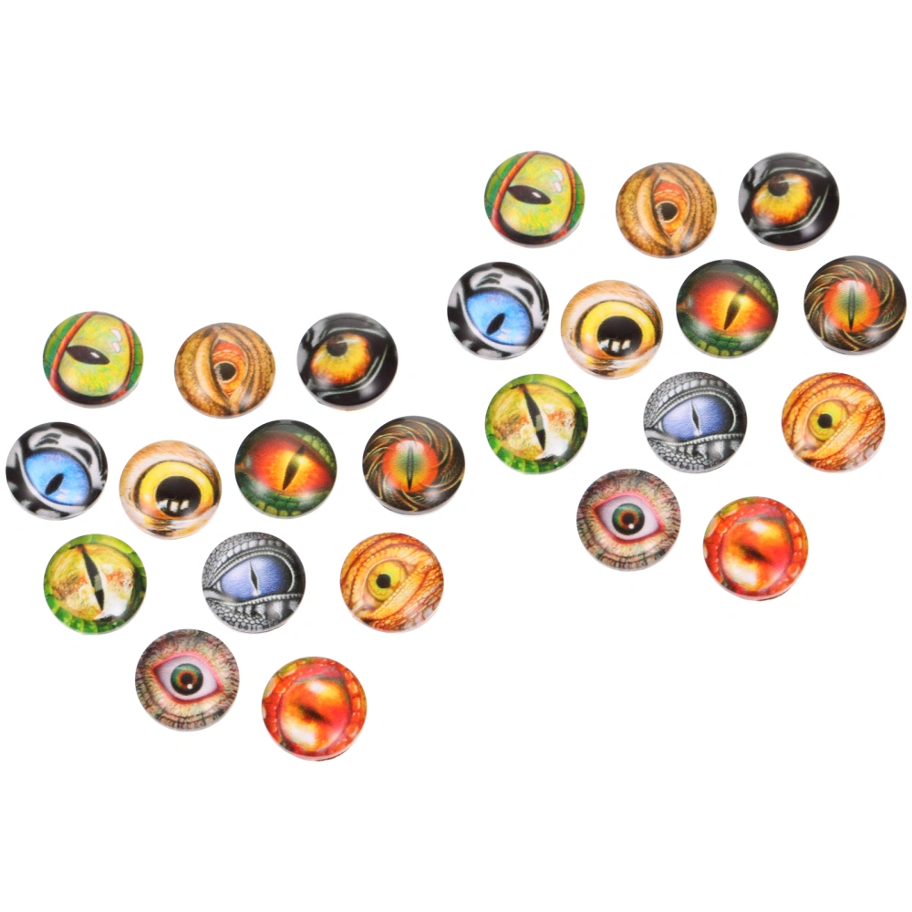 100Pcs Round Glass Patches Jewelry Crafts Gemstone Patches DIY Keychain Materials