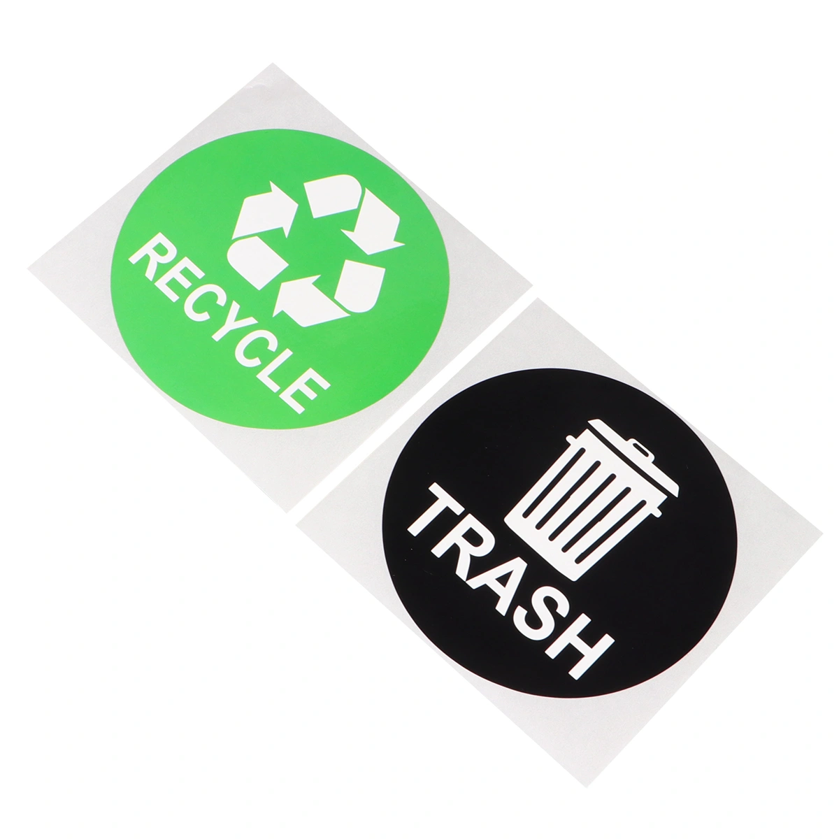 8pcs Prcatical TRASH and RECYCLE Letter Sticker Recycling Bin Self Adhesive Marking Paste (TRASH and RECYCLE 4pcs for Each)