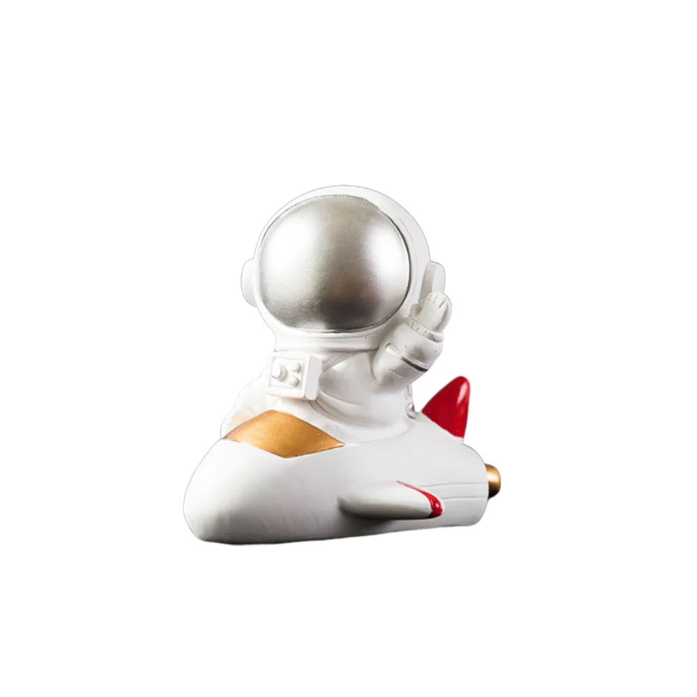 1PC Astronaut Modeling Resin Small Ornament Space Man Sculpture Children's Room Decoration (Random Color for Space Man)