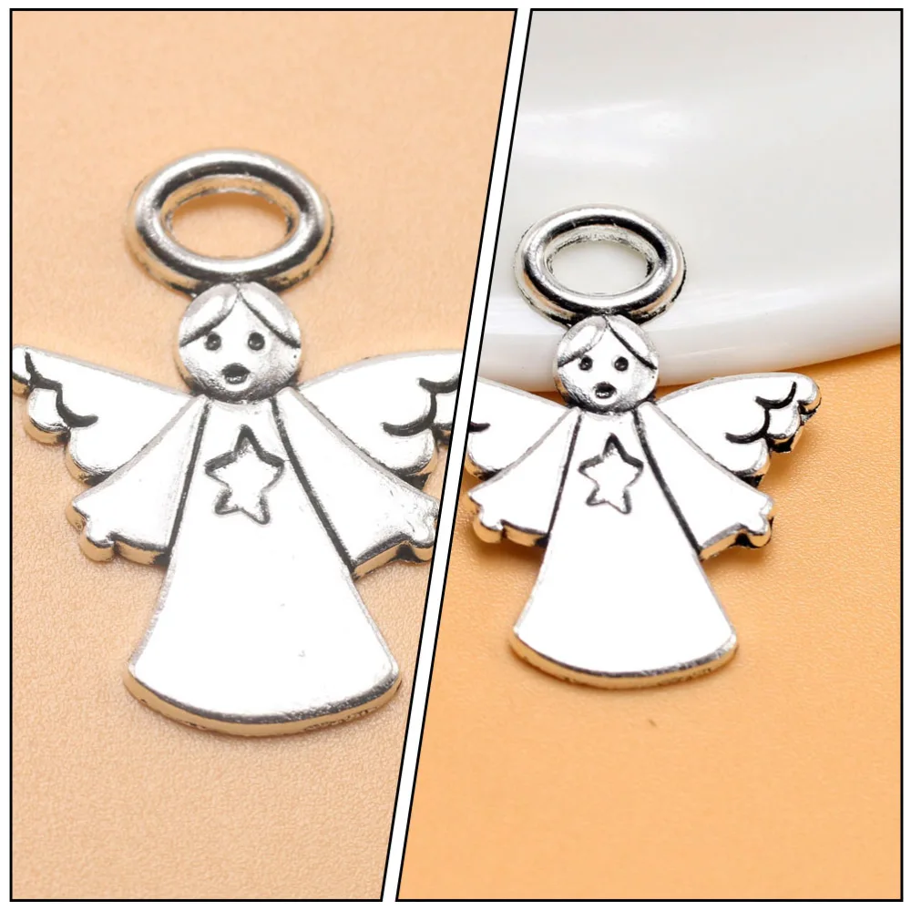 20pcs Alloy Jewelry Making Charm Exquisite Praying Angel Pendant Accessories