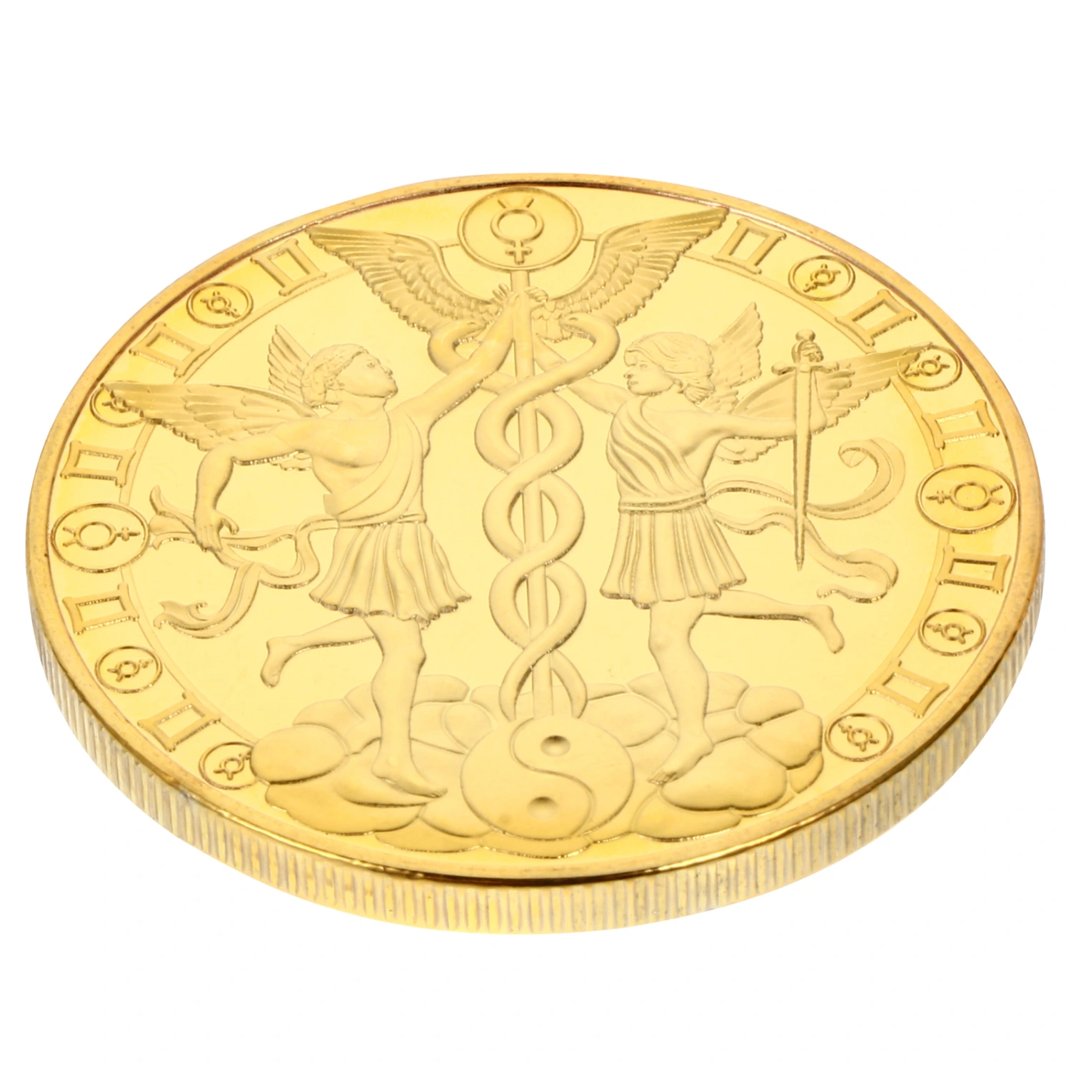 1Pc Constellation Commemorative Coin Gemini Collection Coin Iron Collection Coin