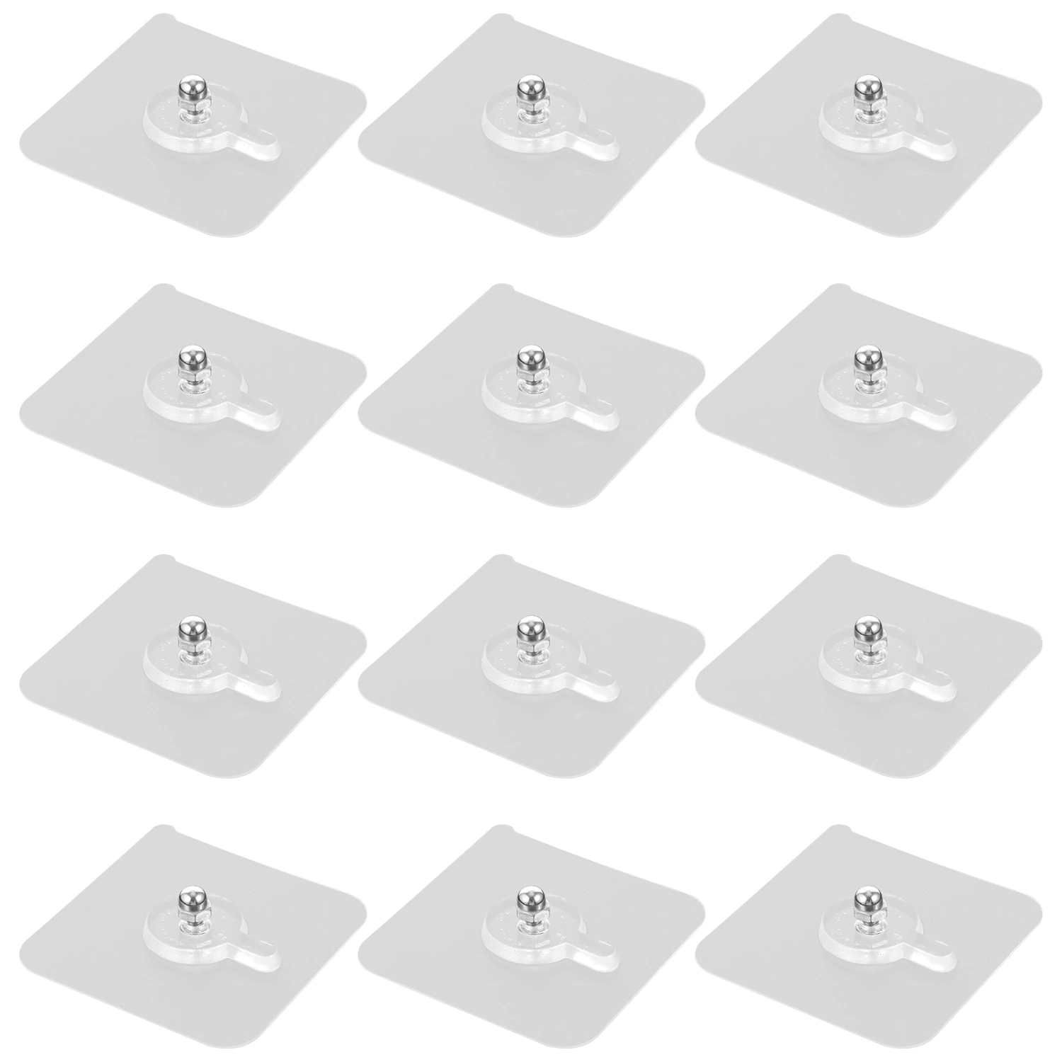 12PCS Invisible Traceless Screw Stickers Punch Free Wall Picture Hook Drywall Picture Hanging Kit for Picture Photo Frame Hanging (Exposed 8mm)