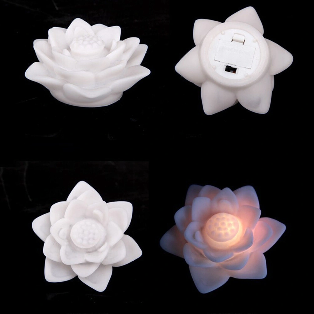 10pcs LED Lotus Lantern Colorful Water Lily Night Light Flower Lanterns Home Decor for Festival Party