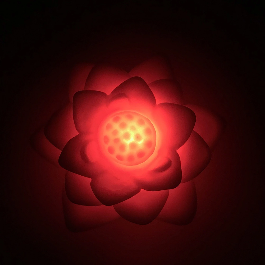 10pcs LED Lotus Lantern Colorful Water Lily Night Light Flower Lanterns Home Decor for Festival Party