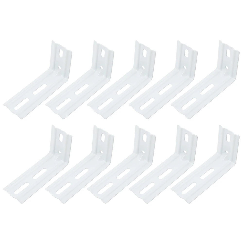 10Pcs Curtain L Plates Vertical Curtain L Shaped Plates Fixed Installation Tools