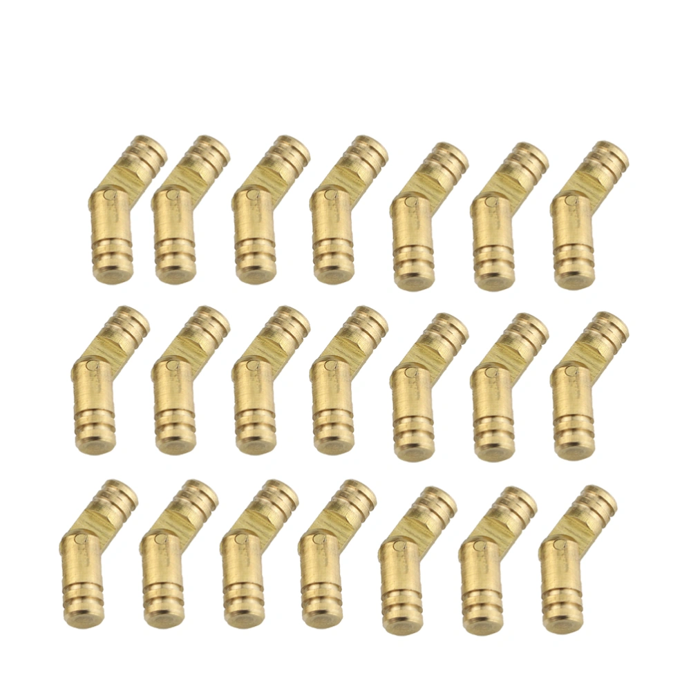 50Pcs 4x20mm Copper Duty Hinge Cylindrical Spring Hinges Creative Metal Hinge for Jewelry Box (Yellow)