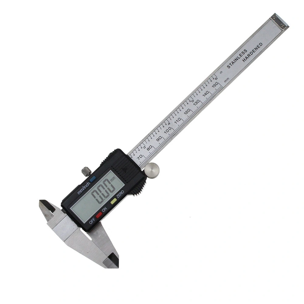 Digital Caliper 0-6 inch/150mm Steel Electronic Vernier Calipers Depth Gauge Measuring Tools with Extra Large LCD Screen