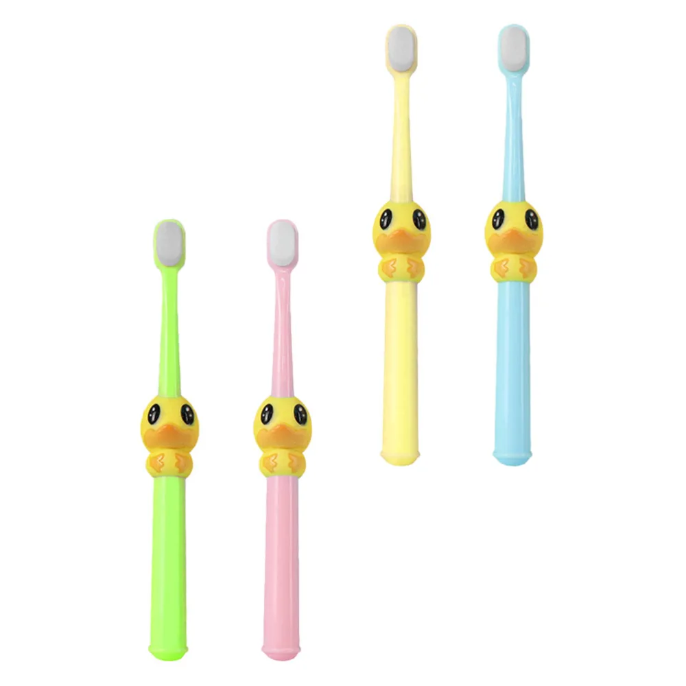 4pcs Young Kids Toothbrushes Teeth Cleaning Toothbrushes Cartoon Toothbrushes