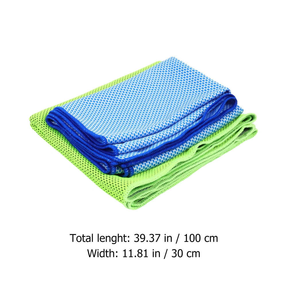 2pcs Towel Rapid Cooling Ice Face Towel Quick-Dry Beach Towels for Yoga