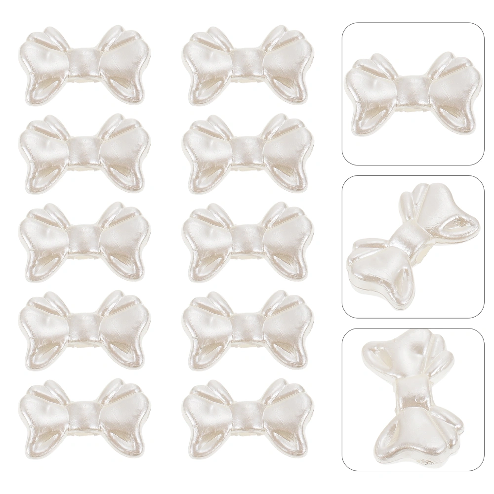 300Pcs Bowknot Spacer Beads Plastic Bow Beads Bowknot Loose Beads DIY Earrings Charms