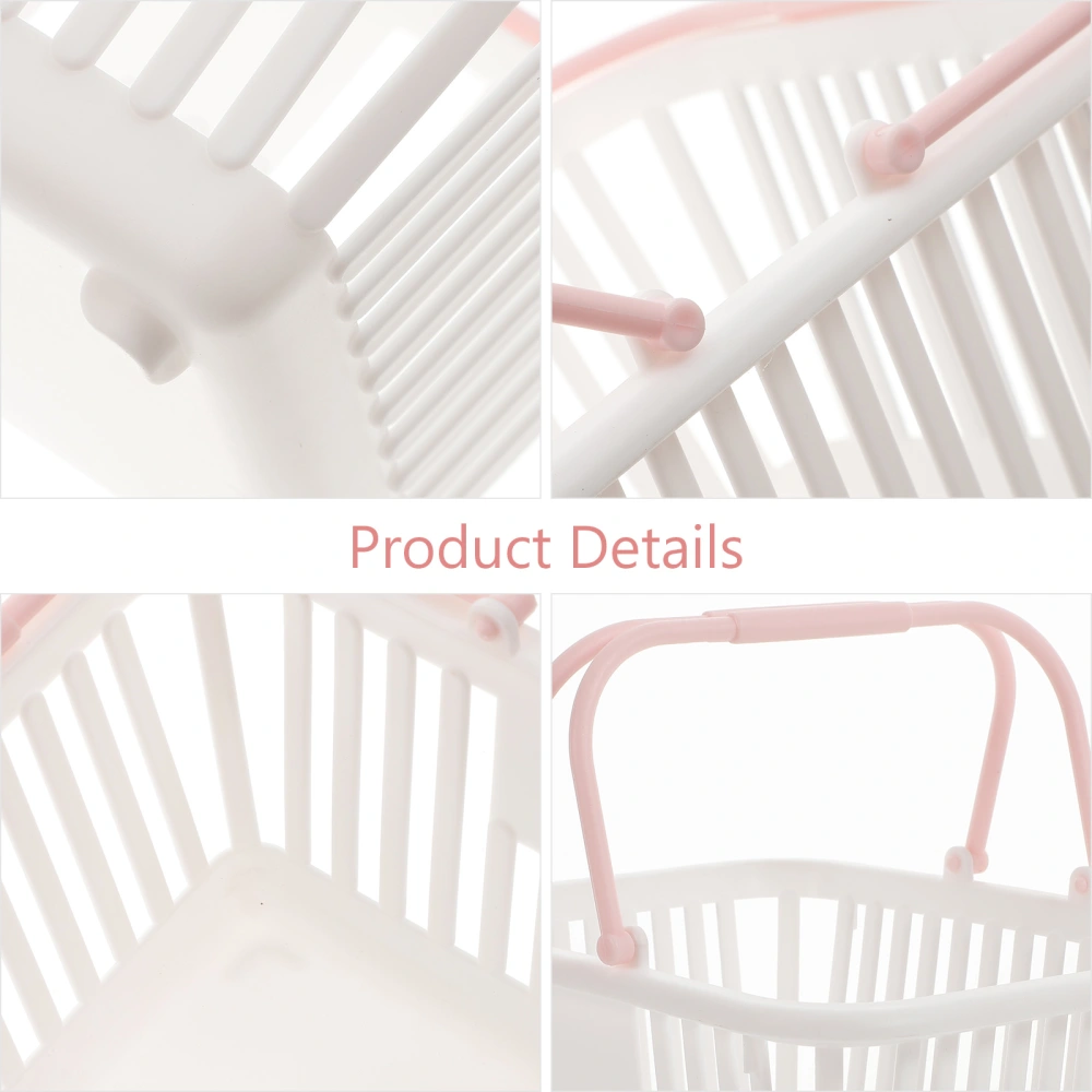 3pcs Small Toy Basket Plastic Baskets with Handles Compact Desktop Sundries Basket