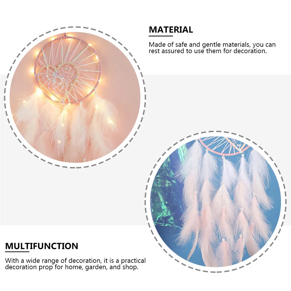 1pc Delicate Dream Catcher with Light Wall Hanging Decoration Home Pendant