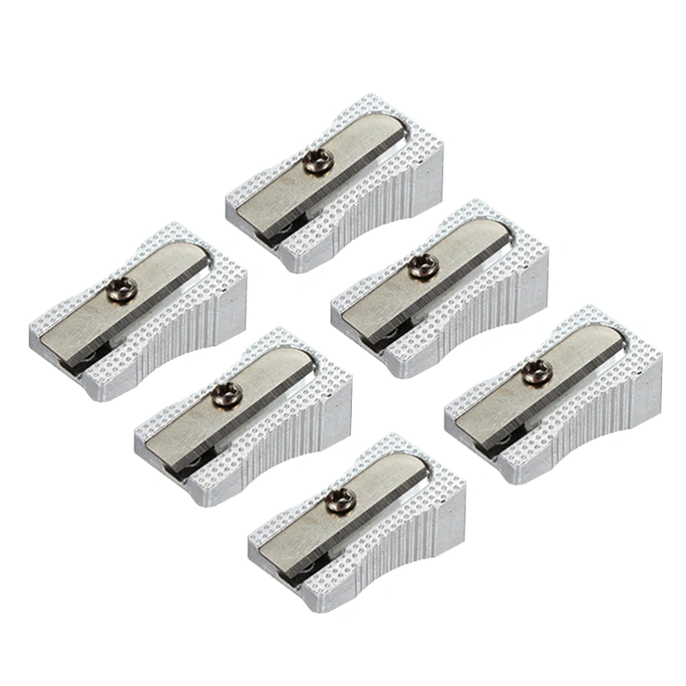 6pcs Aluminium Alloy Pencil Sharpener for Pencil Eyebrow Lipliner Eyeliner