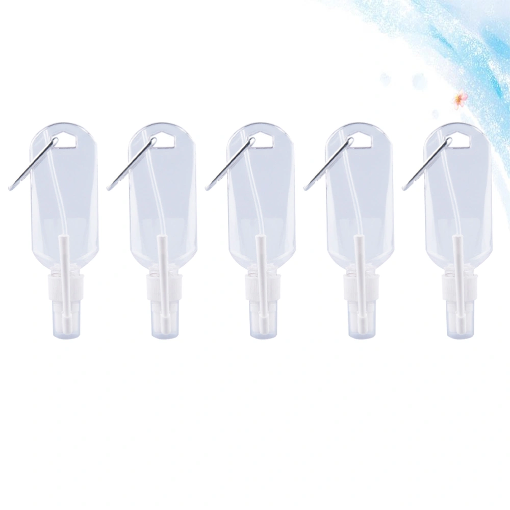 5pcs 30ml Trunk Spray Bottles Empty Plastic Inverted Refillable Atomizer Hook Rotary Bottles Nasal Spray Bottle