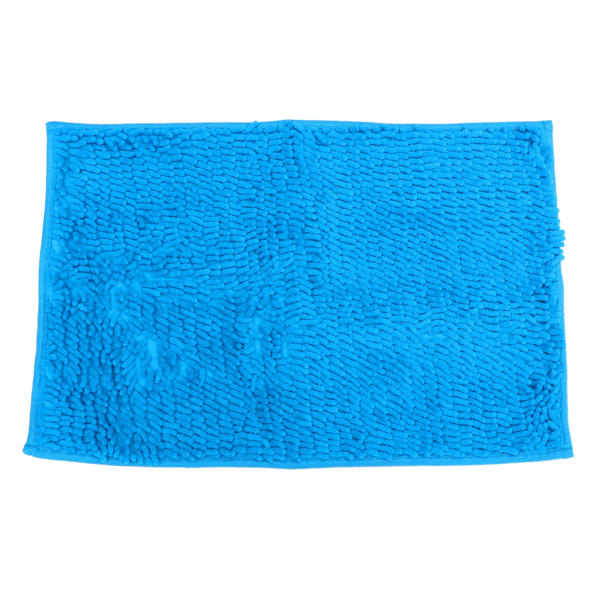 1pc Water Repellent Non-slip Chenille Mat Bathroom Door Water Absorption Mats Bathroom Rug for Home Bathroom (Acid Blue)