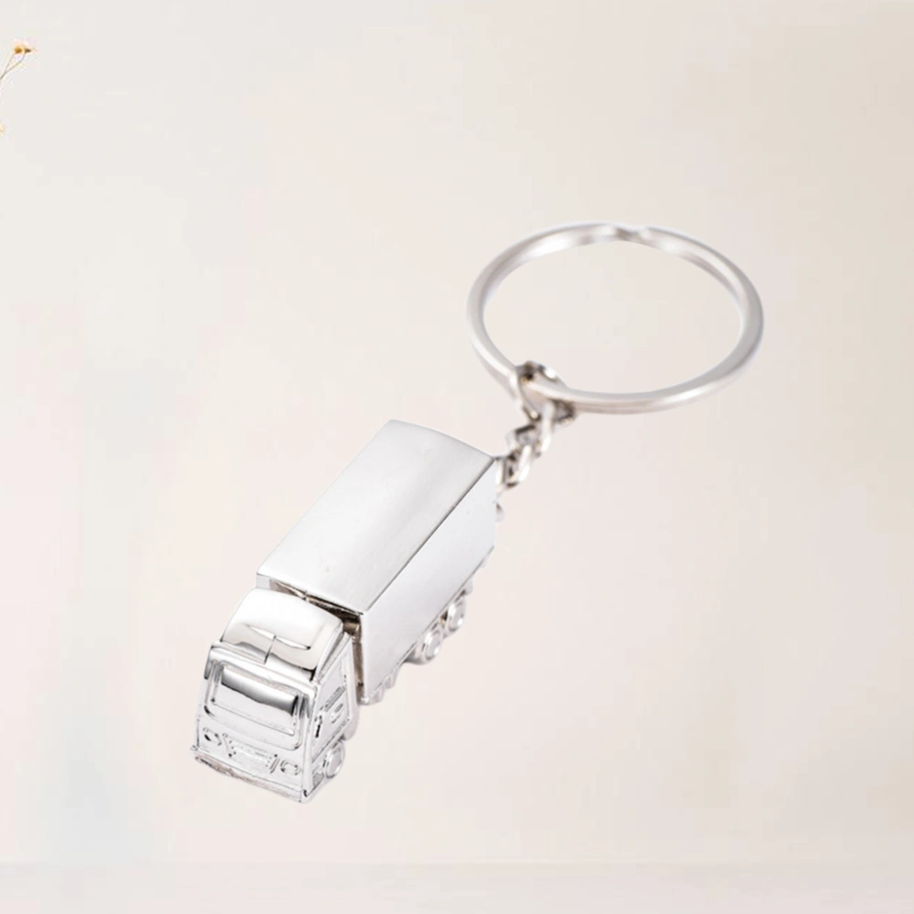 Metal Truck Lorry Car Key Ring Keyfob Keychain Creative Gift Lovely Keyring (Silver)