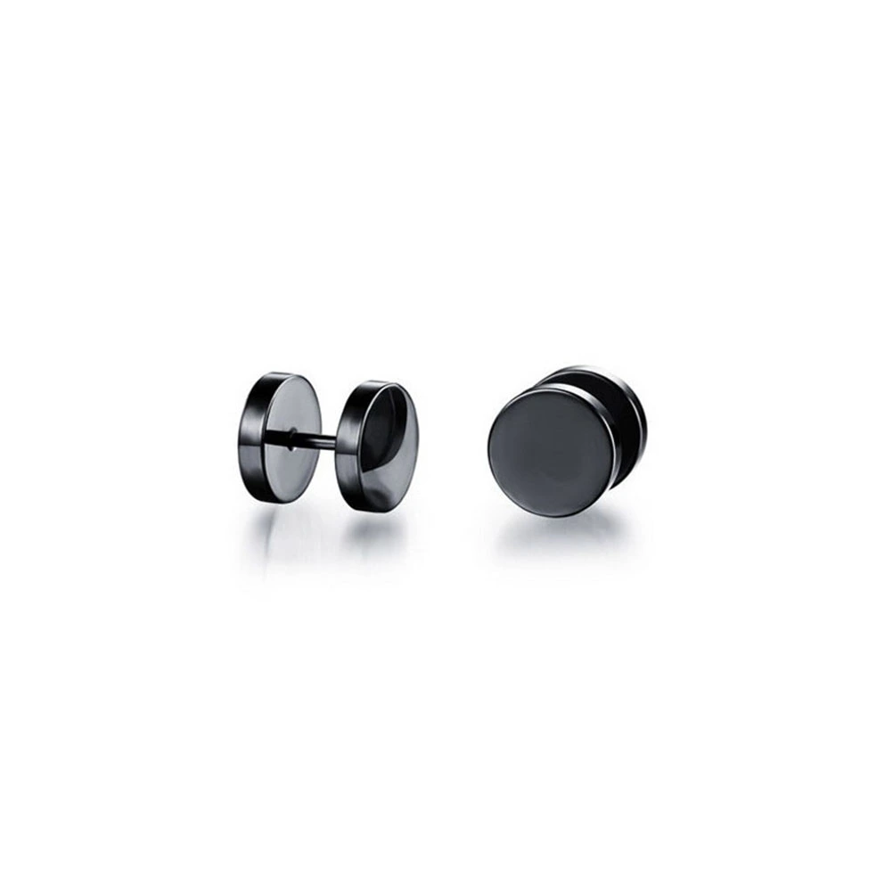 Pair Stainless Steel Round Ear Piercing Earrings Stud 10mm Ear Studs for Men Ear Jewelry Decoration