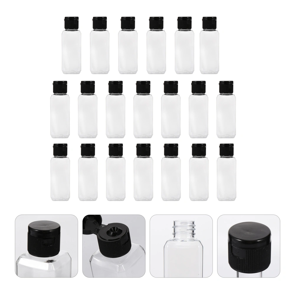 20Pcs 50ml Portable Travel Bottle Clear Plastic Empty Refillable Reusable Bottle