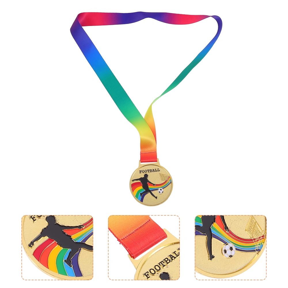 2pcs Sports Meet Gold Medals Medals Sports Competition Medals (Football)