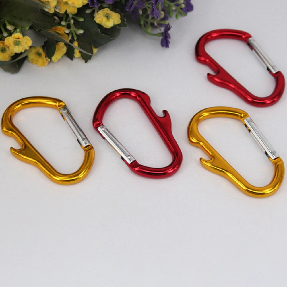 4Pcs Outdoor Safety Buckles Aluminium Alloy Key Rings Portable Bottle Carriers