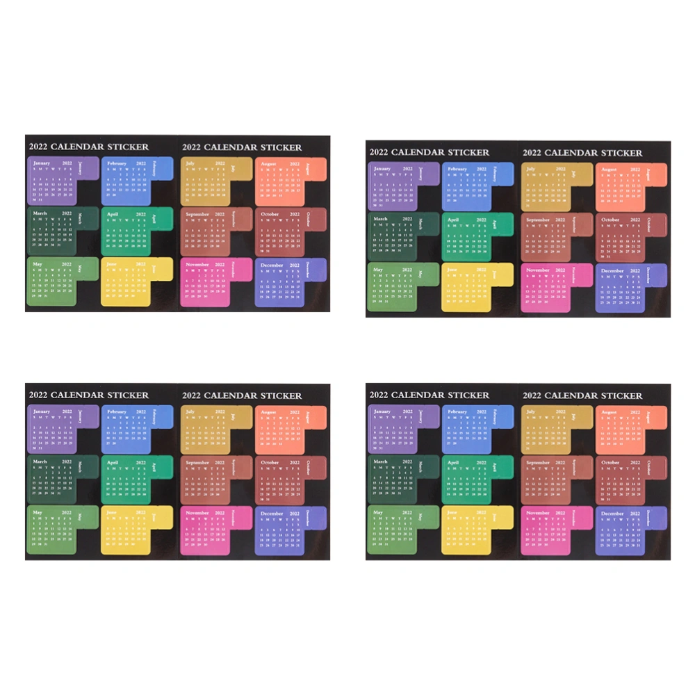 Plan Notepad Stickers Waterproof Notepad Monthly Indexes (Assorted Color)