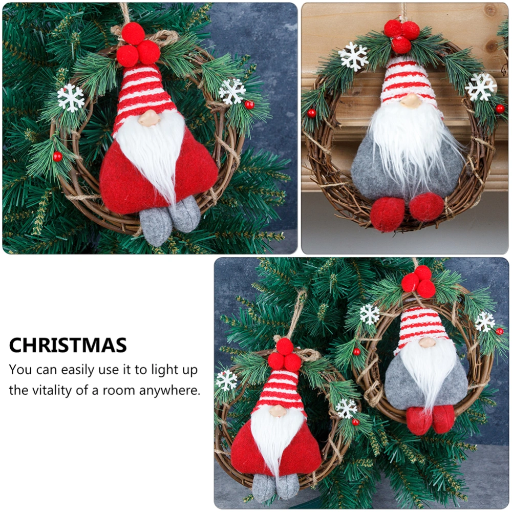 1Pc Christmas Wreath Decorative Hanging Garland Household Adornment (Red)