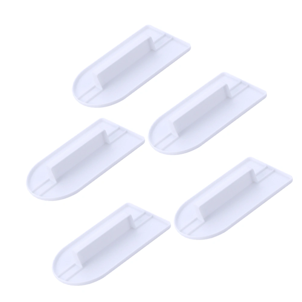 5pcs DIY Cake Fondant Scraper Smoother Dessert Pastry Decorating Mold Cream Spatula Baking Tools for Kitchen Home (White)