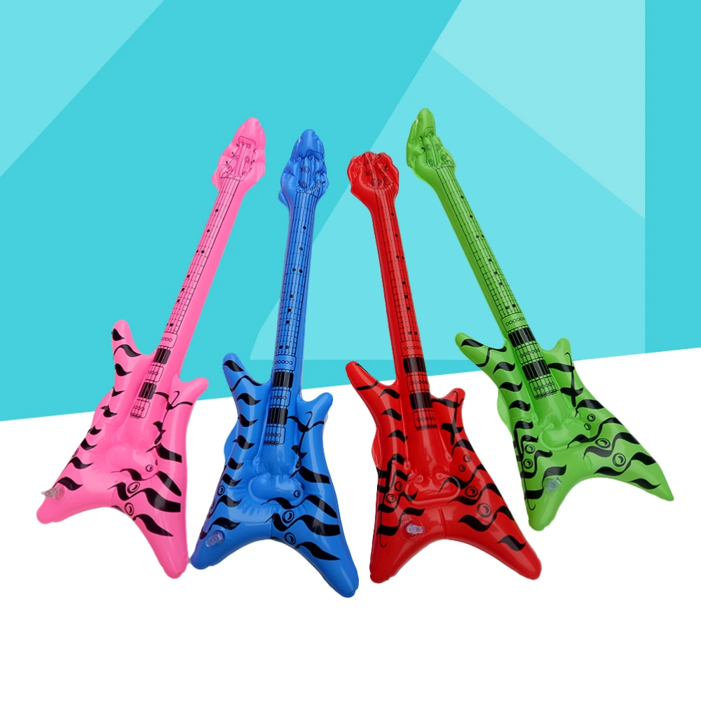 12Pcs Inflatable Electric Guitar for Swimmig Pool Beach Parties Birthdays Party Favors (3 Yellow 3 Blue 3 Pink 3 Green)