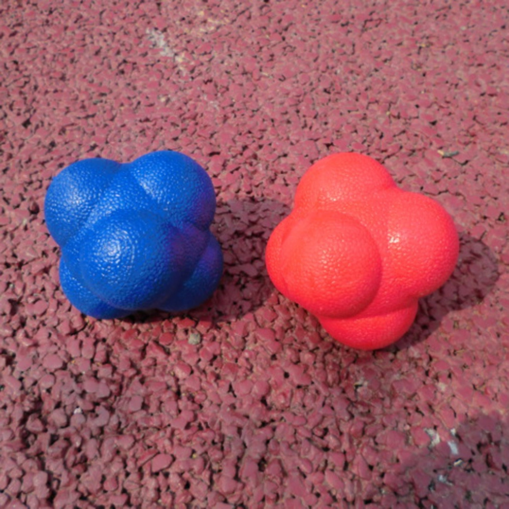 3pcs Agility Reaction Reflex Ball Bouncing Ball Baseball Tennis Badminton Reaction Training Ball Exercise Fitness Sensitive Ball (High Difficult Red + High Difficulty Blue + High Difficulty Yellow)