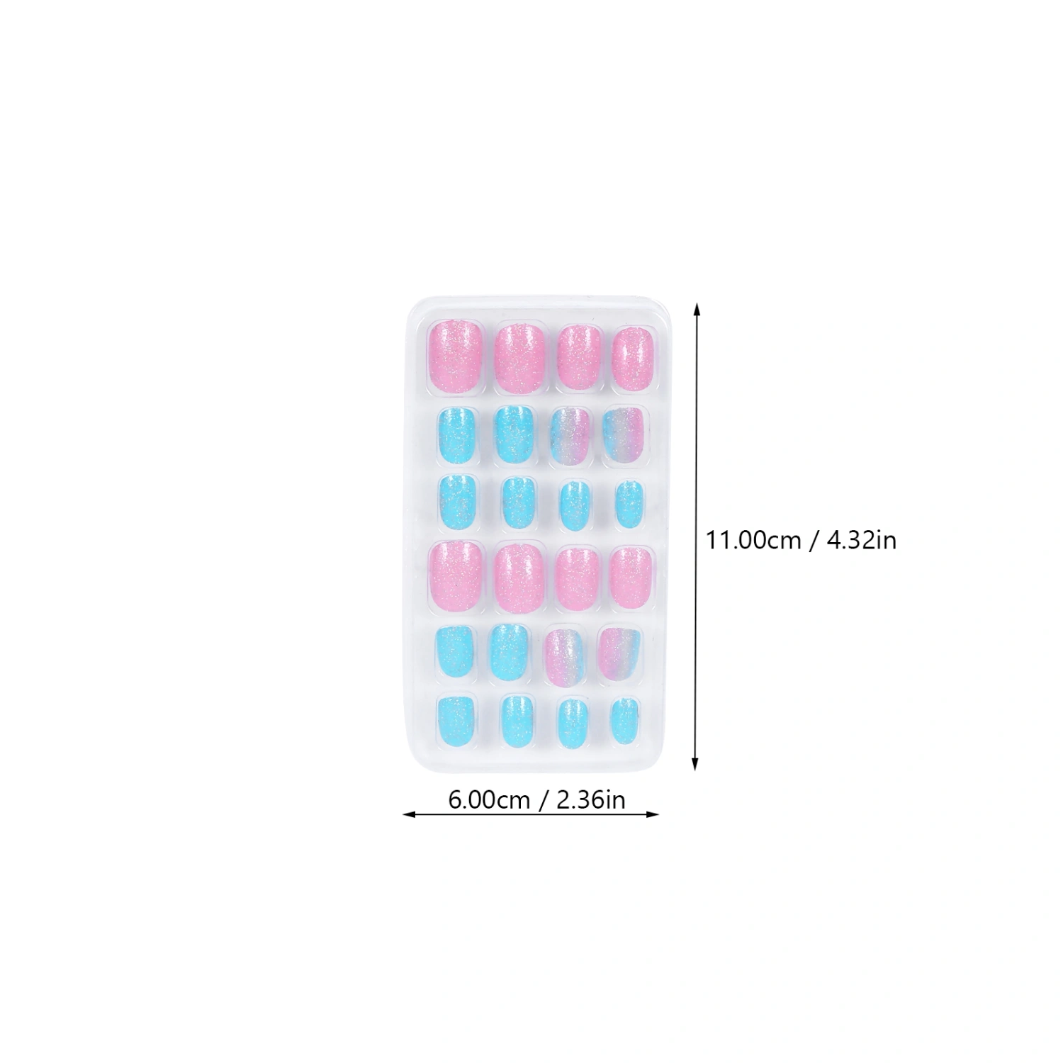 96pcs/4 Boxes Girl False Nails Kids Press on Short Fake Nails False Fingernails